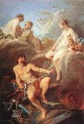 Francois Boucher Venus Demanding Arms from Vulcan for Aeneas oil on canvas